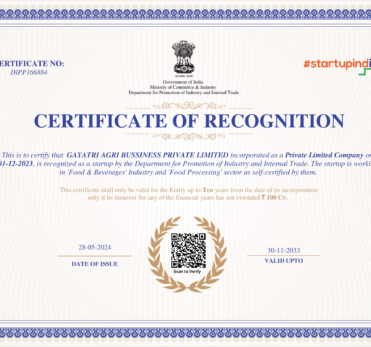 Gayatri agri bussiness pvt ltd dpiit certificate-1